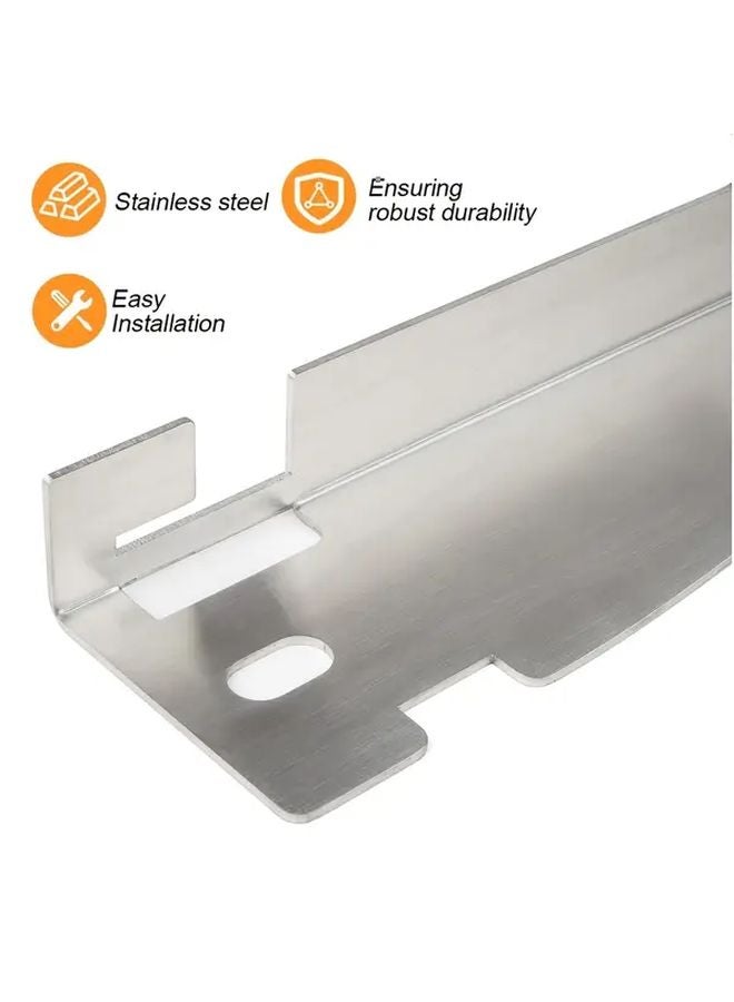 مجموعة أدوات محاذاة عجلات من الفولاذ المقاوم للصدأ، مكونة من لوحين فولاذيين ثقيلين بلون فضي مزودين بفتحات تعليق - Image 3